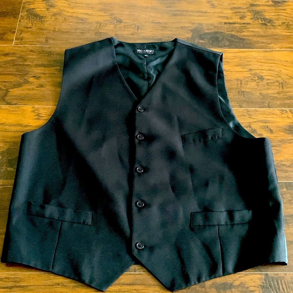 Umo Lorenzo Formalwear Black Vest